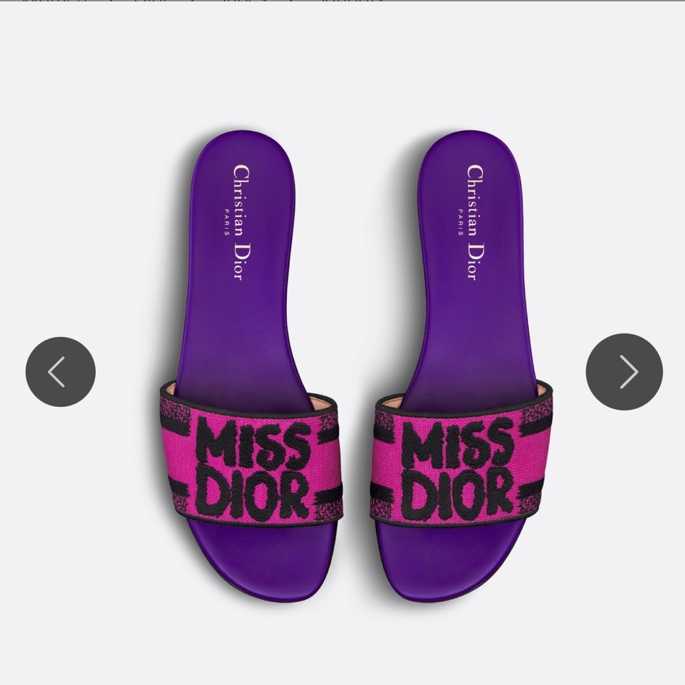 ❤️BRAND NEW Dior Vibrant Purple and Pink Slides!